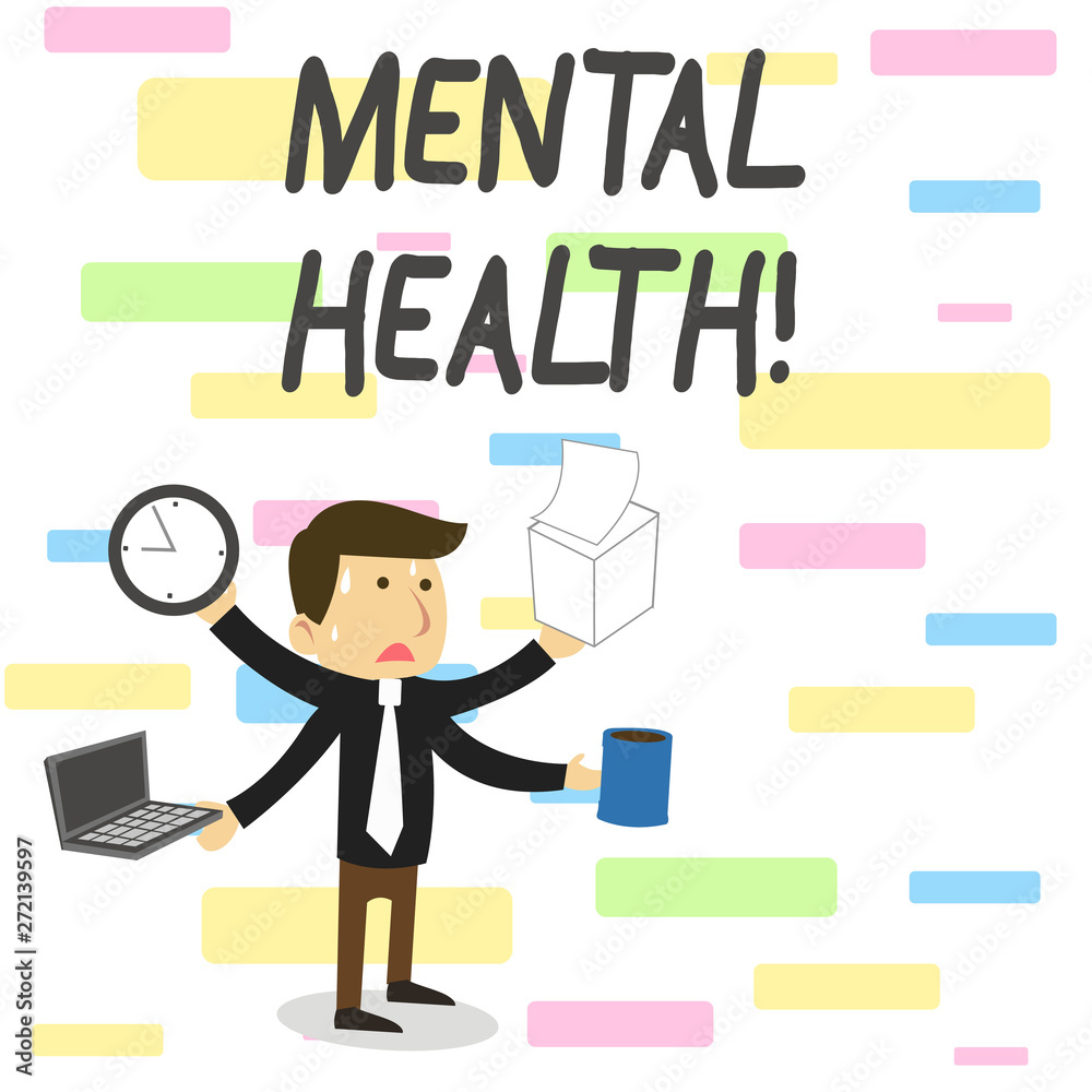 Conceptual hand writing showing Mental Health. Concept meaning demonstratings condition regard to their psychological well being Conceptual hand writing showing Mental Health. Concept meaning demonstratings condition regard to their psychological well being