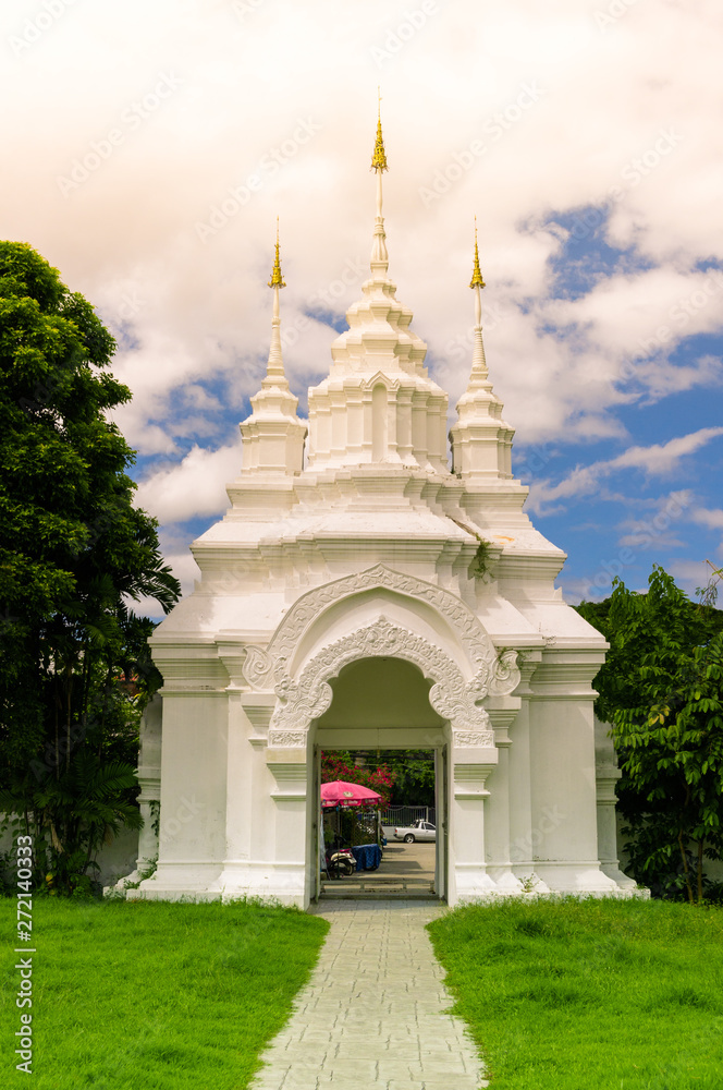 White temple of Chiang Mai in Thailand