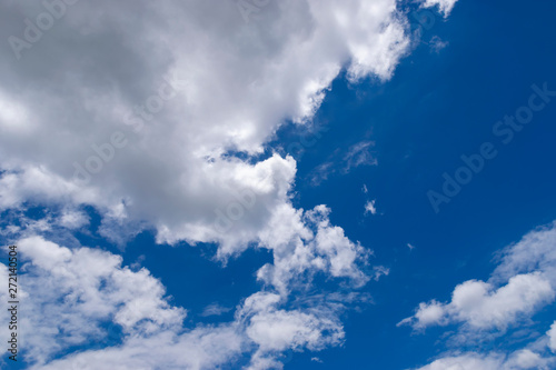 Fluffy White Clouds Floating in a Beautiful Blue Sky 07