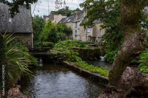 Old houses and mill at Pont-Aven in Brittany