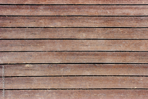 Brown wooden floor of horizontal boards