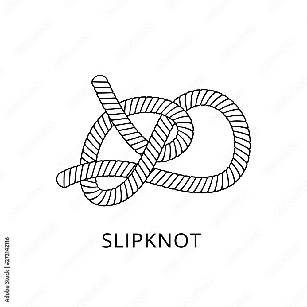 Slipknot - twisted rope line with double lasso loop.