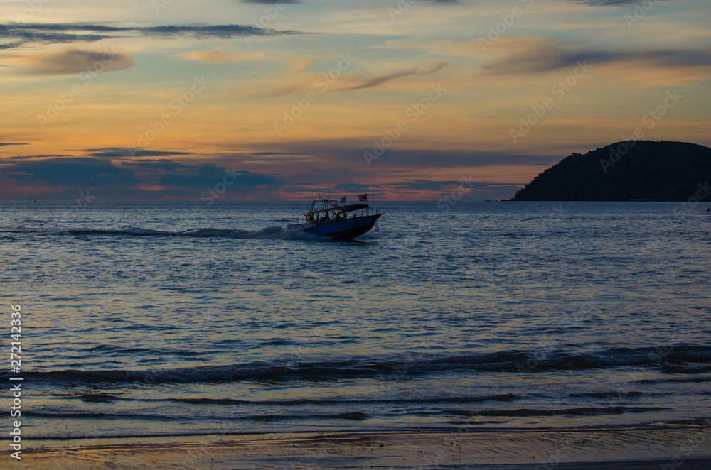 Sunset on the sea in Langkawi