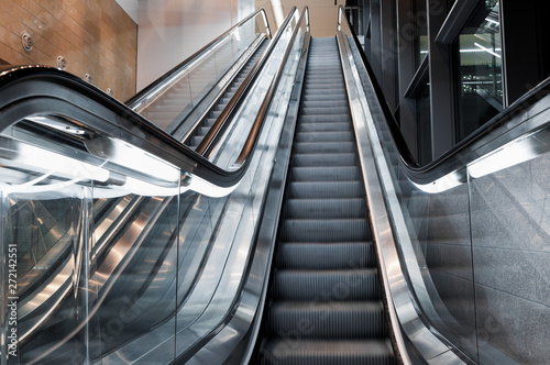 Escalator inside a shopping mall