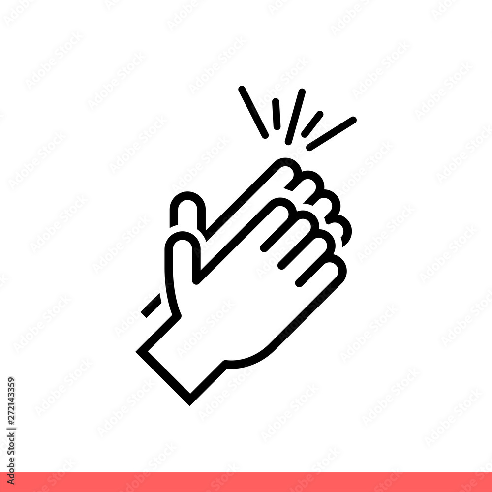 Applause vector icon, clapping symbol. Simple, flat design isolated on white background for web or mobile app Applause vector icon, clapping symbol. Simple, flat design isolated on white background for web or mobile app