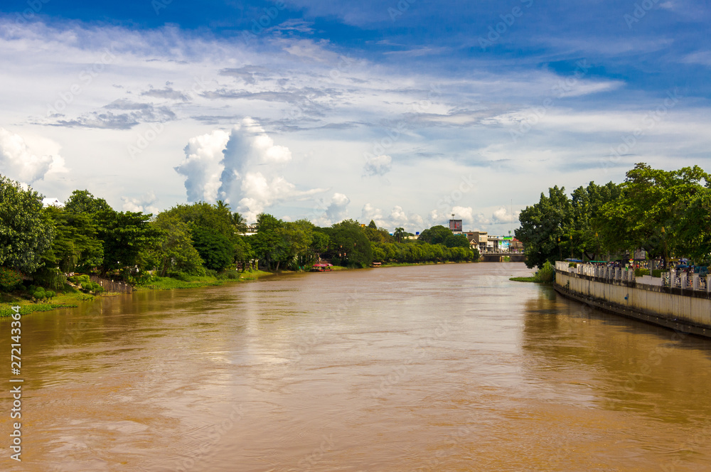 Fototapeta premium large river in thailand