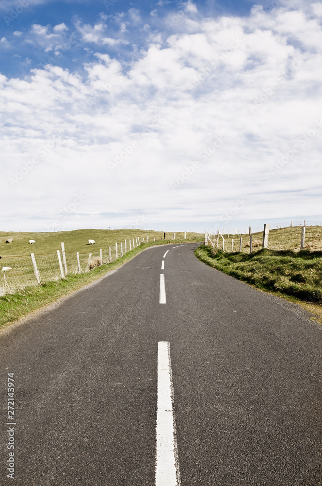 Countryside road in Northern Ireland