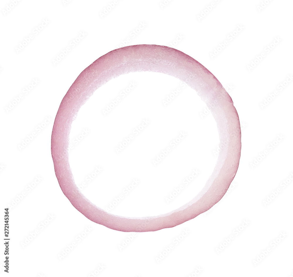 Ring of fresh red onion isolated on white Ring of fresh red onion isolated on white