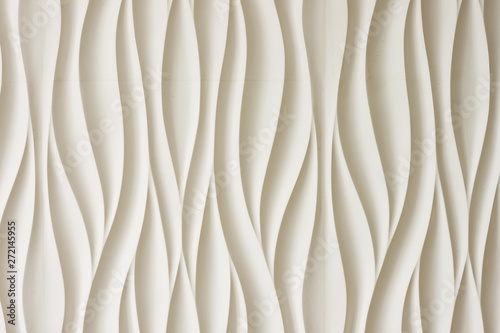 Fototapeta Naklejka Na Ścianę i Meble -  The texture of relief 3D panels in the form of waves. Background