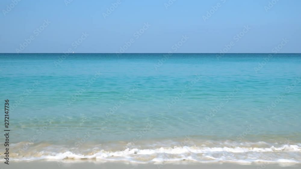 Wave and crystal clear turquoise blue Andaman sea, Phuket, Thailand Wave and crystal clear turquoise blue Andaman sea, Phuket, Thailand