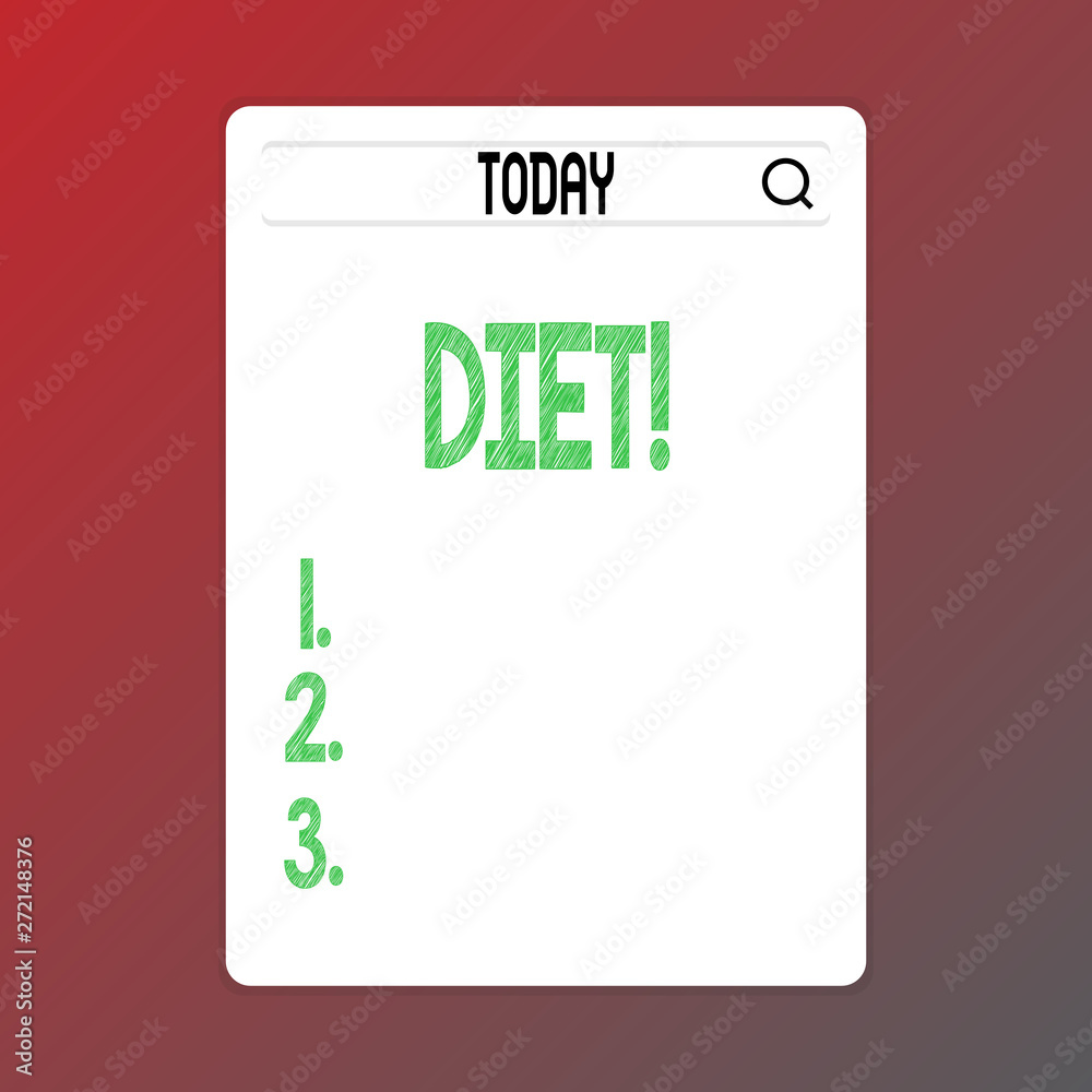 Writing note showing Diet. Business photo showcasing Dietitians create meal plans to adopt and maintain healthy eating Writing note showing Diet. Business photo showcasing Dietitians create meal plans to adopt and maintain healthy eating