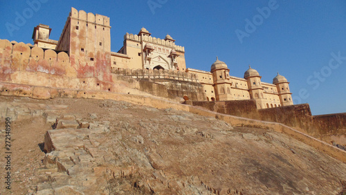 Scenery and motifs in Amer Fort in Jaipur
