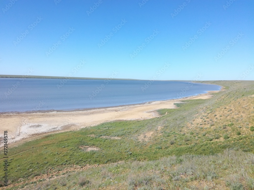 Russian lake from summer