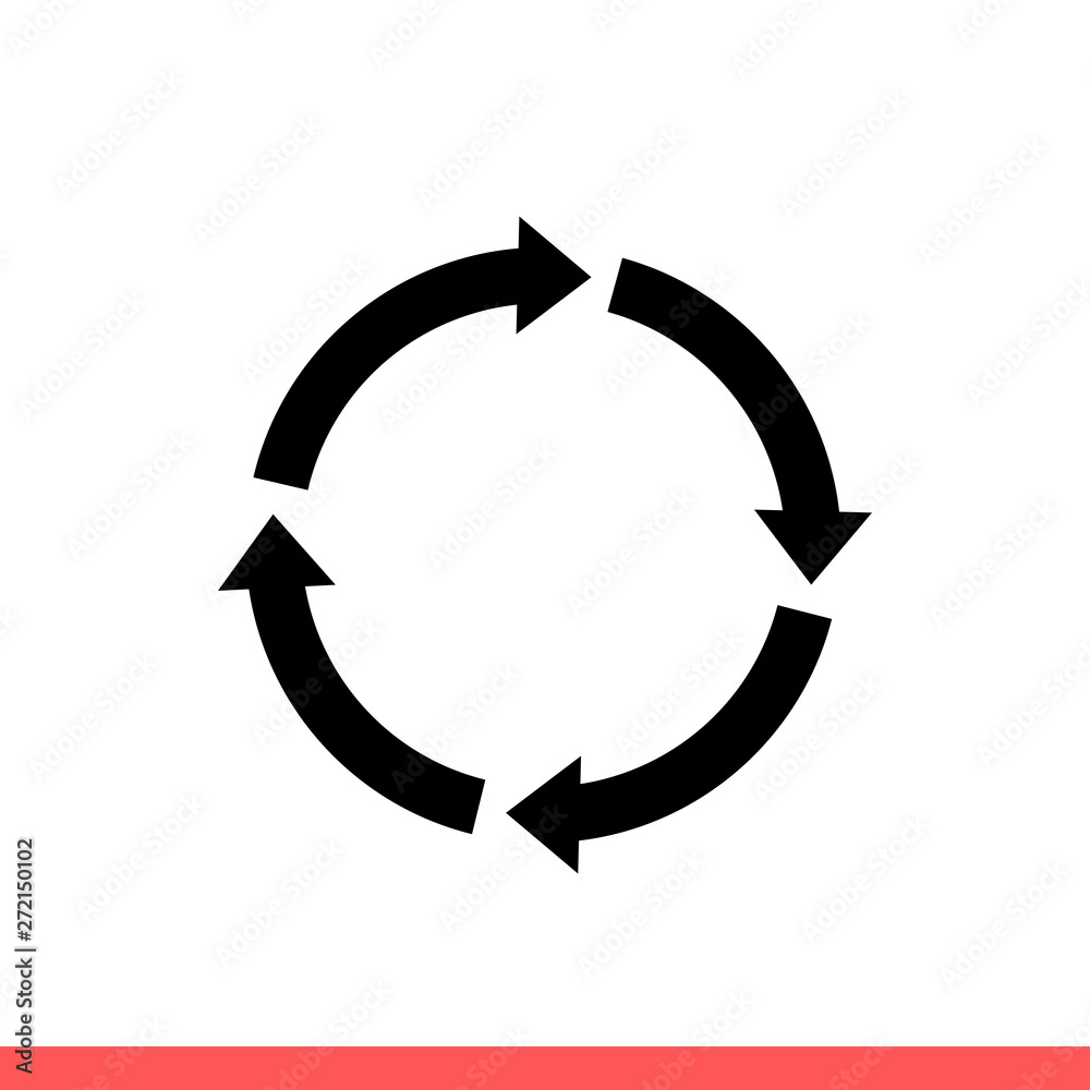 Recycle vector icon, symbol. Simple, flat design isolated on white background for web or mobile app Recycle vector icon, symbol. Simple, flat design isolated on white background for web or mobile app
