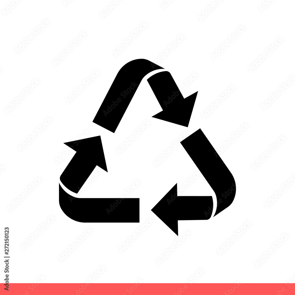 Recycle vector icon, symbol. Simple, flat design isolated on white background for web or mobile app Recycle vector icon, symbol. Simple, flat design isolated on white background for web or mobile app