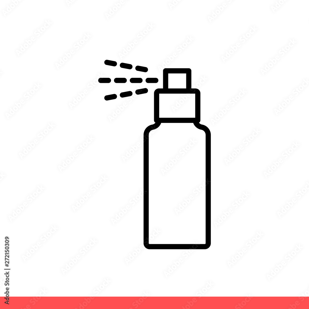 Spray vector icon, symbol. Simple, flat design isolated on white background for web or mobile app