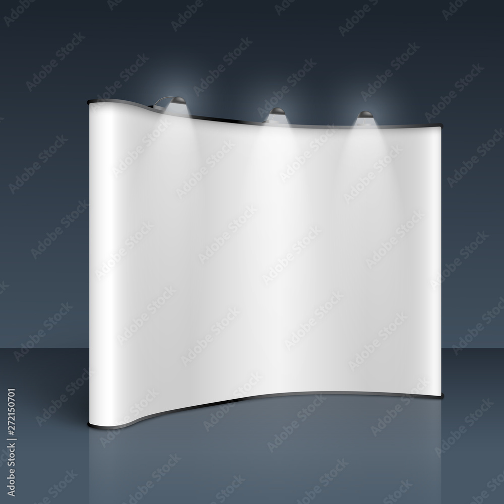 WebBlank pop up banner mockup - white empty display for advertising poster design