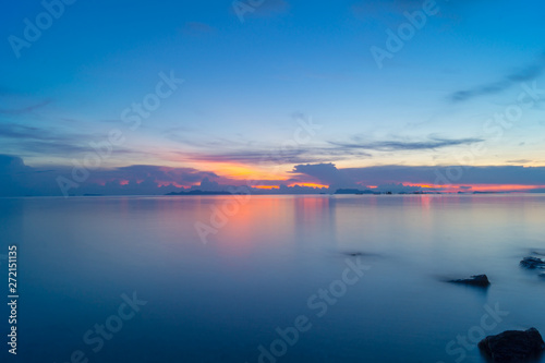 blue sky senset on sea. © Somchai