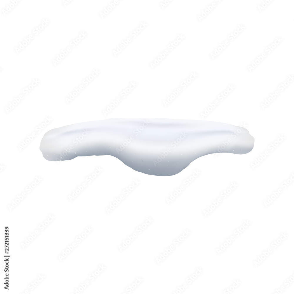 Snow cap winter boulder for Christmas decoration or seasonal border Snow cap winter boulder for Christmas decoration or seasonal border