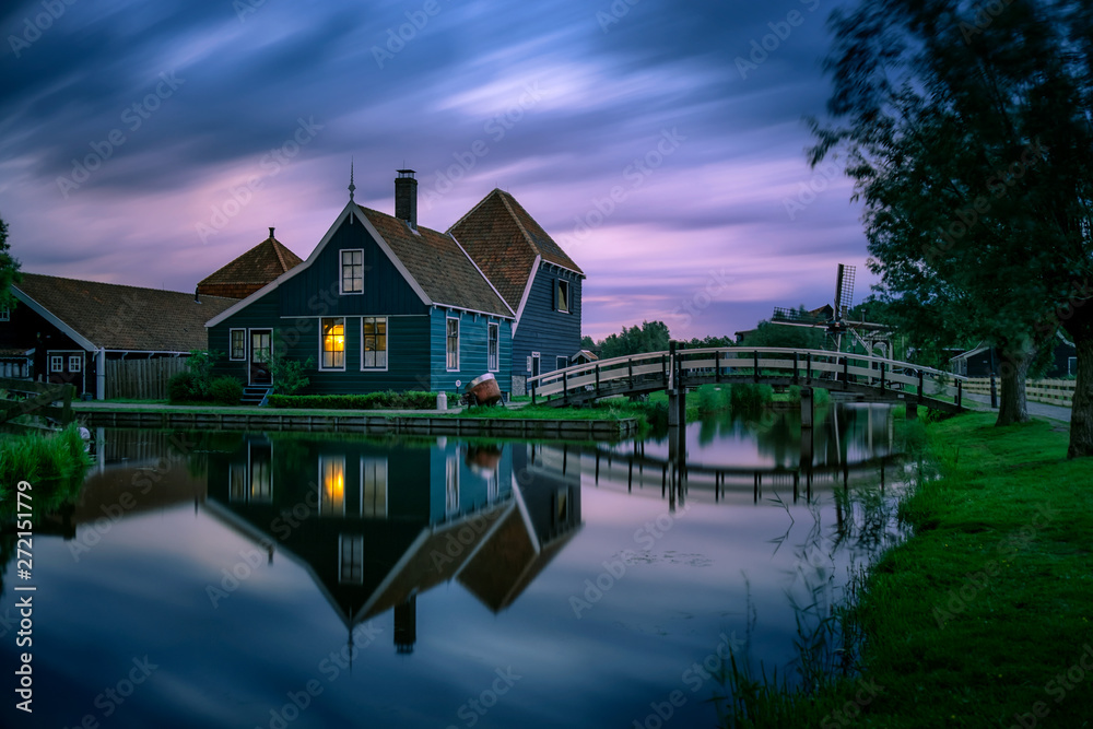 Obraz premium Zaanse Schans near Zaandam, Amsterdam, Holland