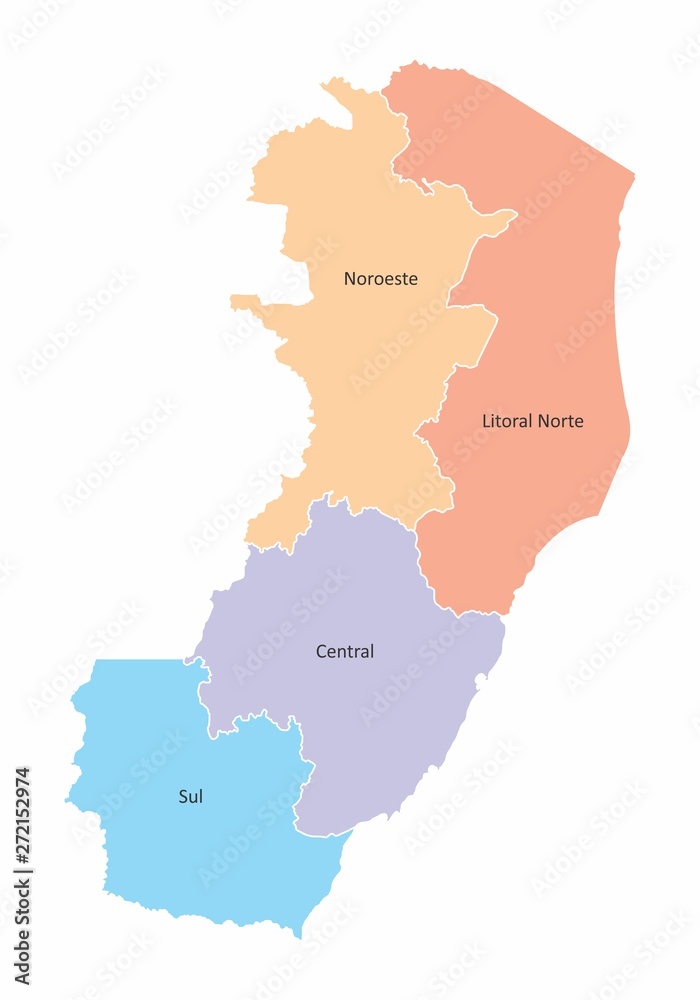 Espirito Santo State regions map