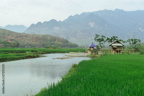 Beautiful landscape in Mai Chau, Vietnam, Southeast Asia