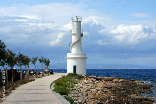 Lighthouse in La Savina. Formentera Island. Spain.