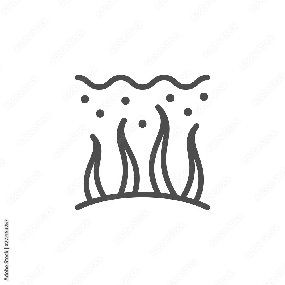 Obraz premium Seaweed line outline modern icon
