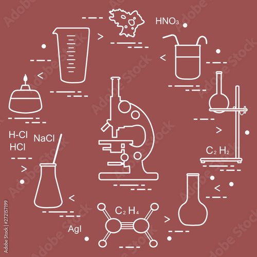Chemistry scientific, education elements.