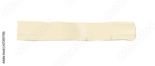 Realistic strip of adhesive masking tape mockup with 3D wrinkly texture