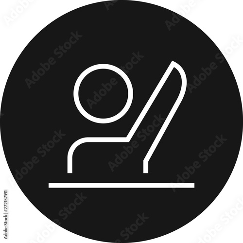 Person With Raised Hand Outline Icon