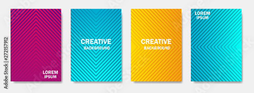 Colorful creative halftone lines cover of page layouts design. Modern design cover with halftone gradients. Dynamic poster template, abstract lines patterns. vector eps10