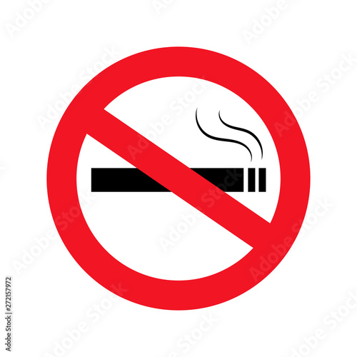 No smoking icon in flat style. Dont smoke. Smoking prohibited simbol. Stop smoking. vector eps10