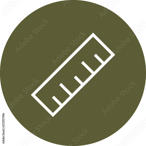 Ruler Measurement Line Gauge Outline Icon