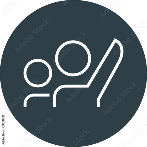 Volunteer With Raised Hand Outline Icon