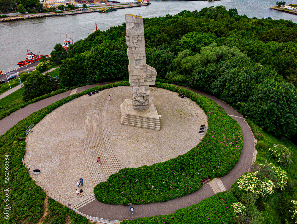 Obraz premium westerplatte monument from above