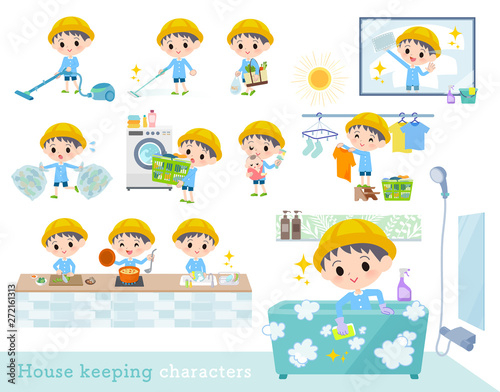 Nursery school boy_housekeeping