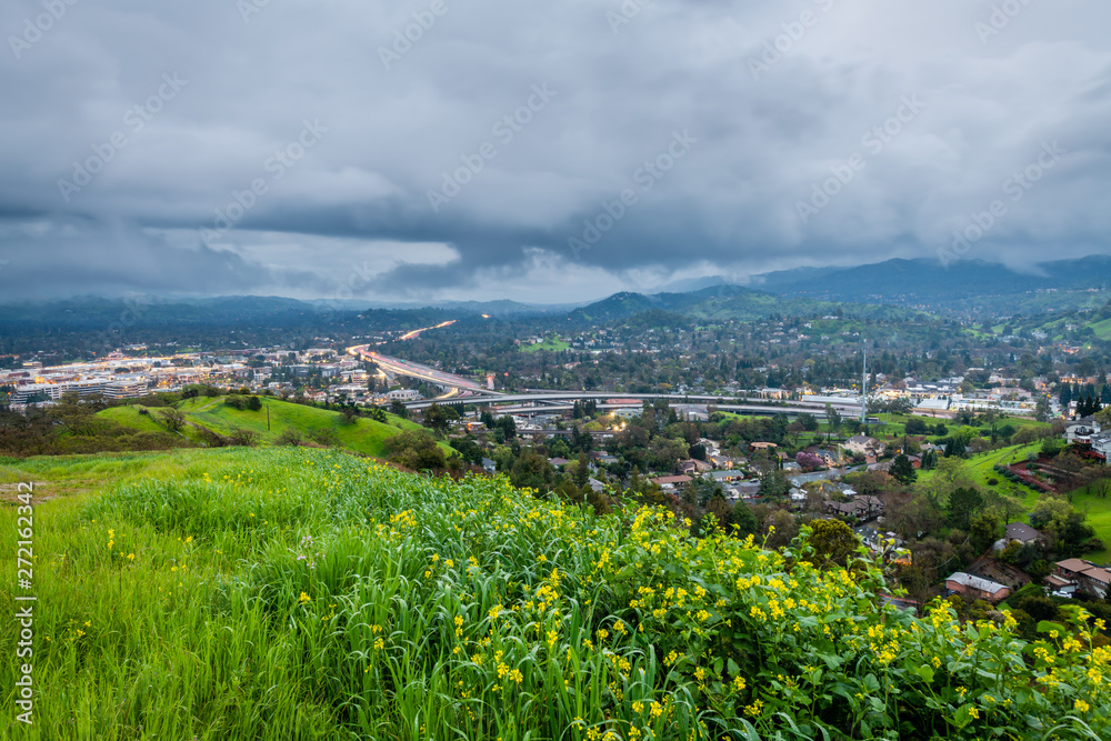 Fototapeta premium Thunderstorm over Mount Diablo