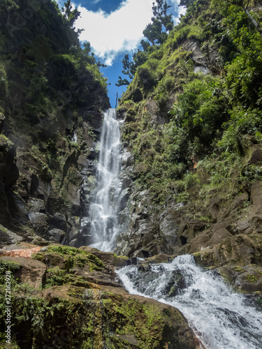 Trafalgar Falls Views around the caribbean island of Dominica West indies photo
