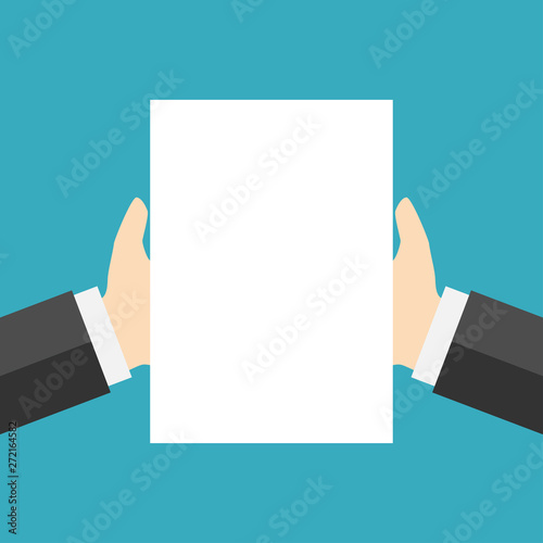 blank sheet of white paper at hand