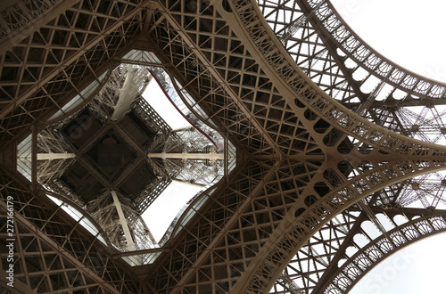 incredible view from below of Eiffel Tower