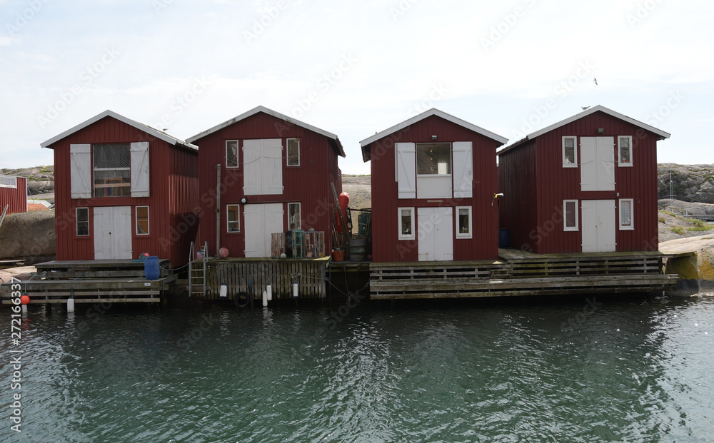 Fischerhütten im Hafen