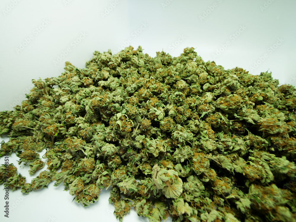 Cannabis Nahaufnahme, getrocknete Blüten Cannabis Nahaufnahme, getrocknete Blüten