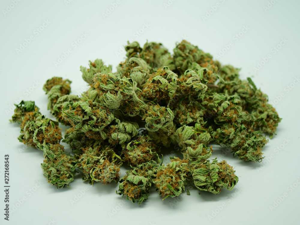 Cannabis Nahaufnahme, getrocknete Blüten Cannabis Nahaufnahme, getrocknete Blüten