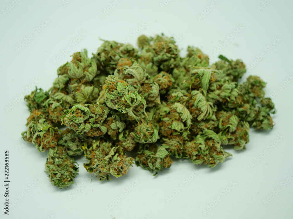 Cannabis Nahaufnahme, getrocknete Blüten Cannabis Nahaufnahme, getrocknete Blüten