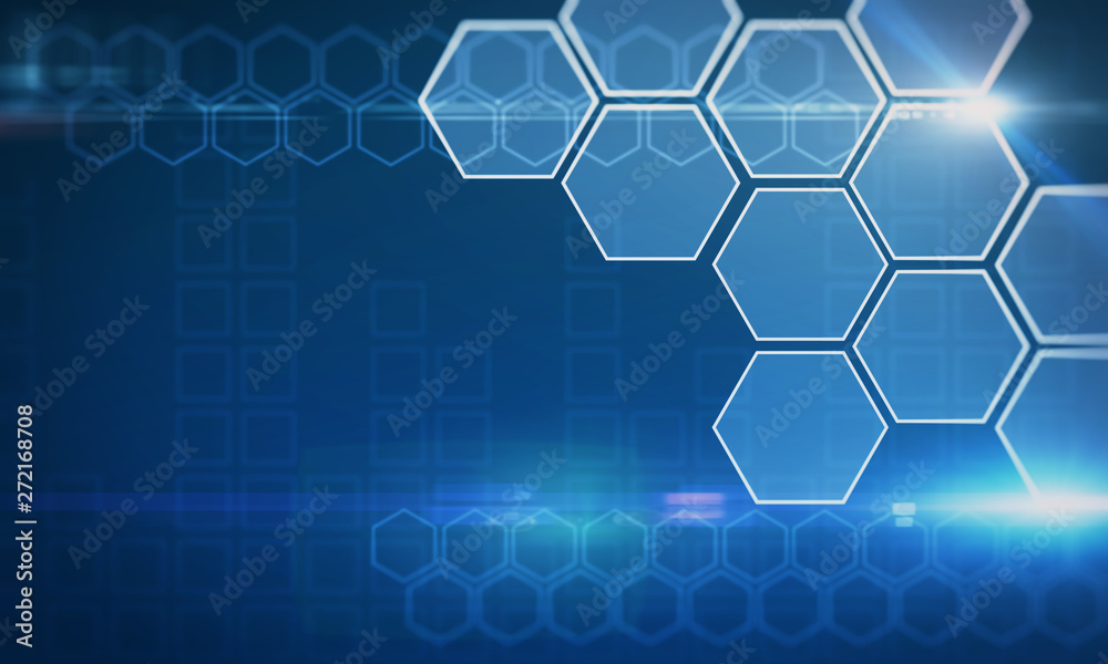 Creative blue hexagonal background Creative blue hexagonal background