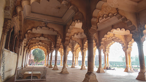 Historic Agra Fort built by Mughal Emperor Akbar in Agra  India