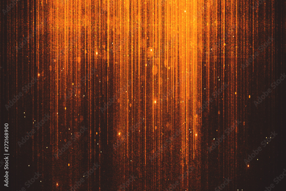 Glowing orange sparkles background - obrazy, fototapety, plakaty 