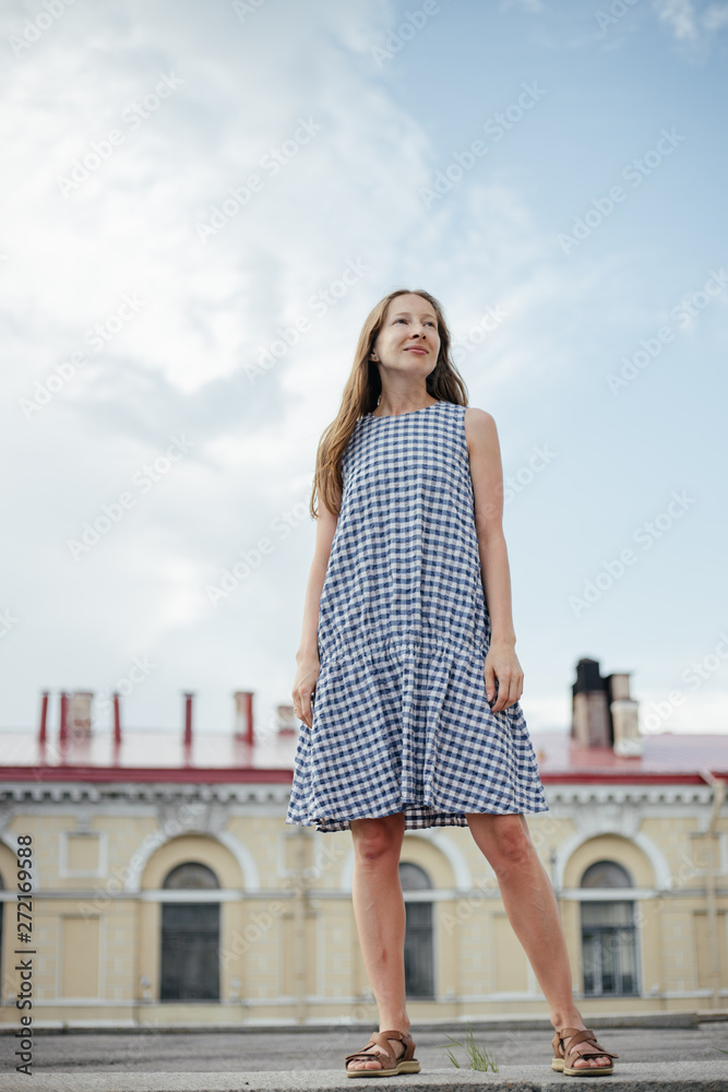 young woman in the city