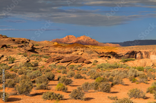 Bryce Canyon view with colorful rocks, skies and distance